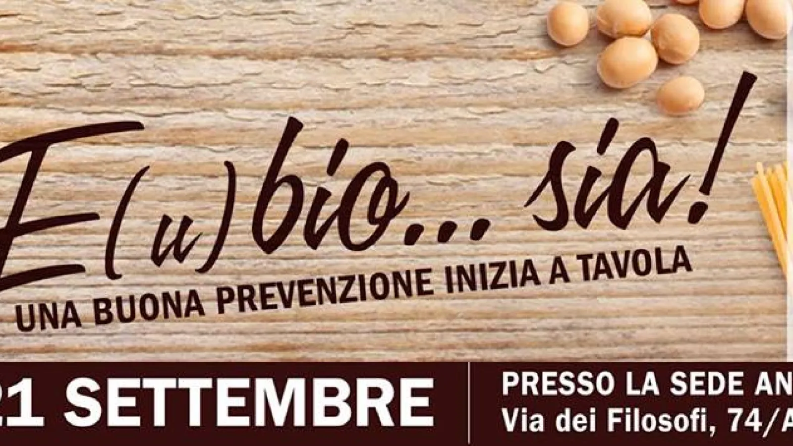 E (u) Bio Sia! Dal 18 al 21 settembre a Perugia!