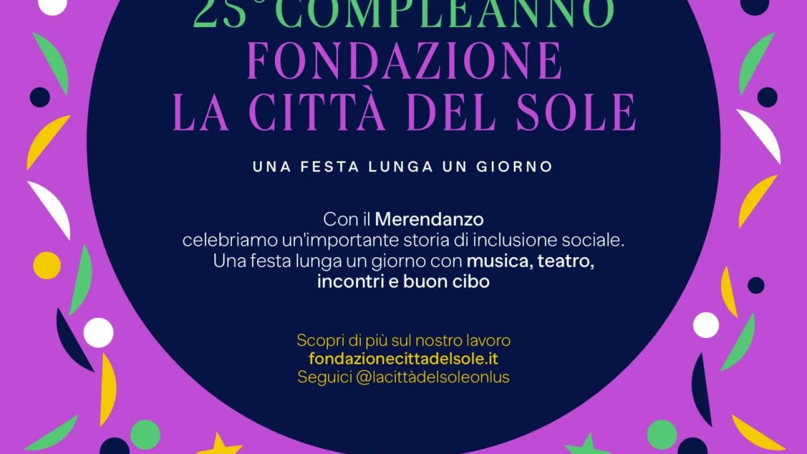 Domenica 24 settembre il Merendanzo: festa grande tra cibo, cultura e socialità