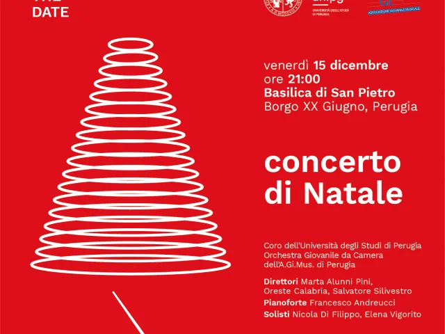 Concerto di Natale del Coro dell'Università degli Studi di Perugia    insieme all'orchestra giovanile di A.Gi.Mus. 